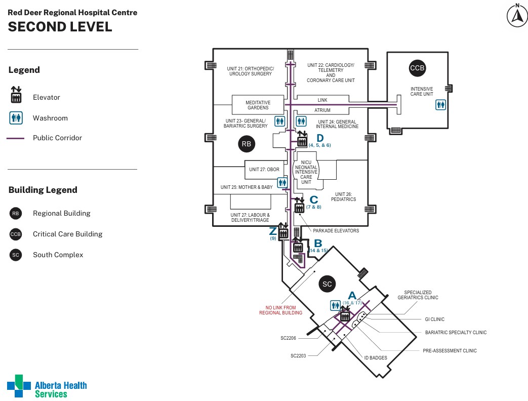 Second floor map